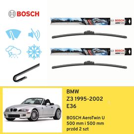 Wycieraczki przód do BMW Z3 E36 (1995-2002) BOSCH AeroTwin U 