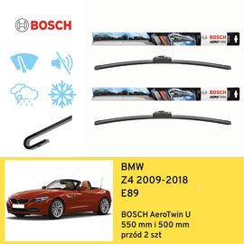 Wycieraczki przód do BMW Z4 E89 (2009-2018) BOSCH AeroTwin U 