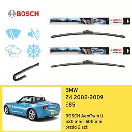 Wycieraczki przód do BMW Z4 E85 (2002-2009) BOSCH AeroTwin U 