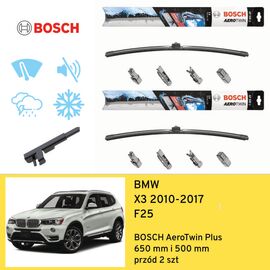 Wycieraczki przód do BMW X3 F25 (2010-2017) BOSCH AeroTwin Plus 