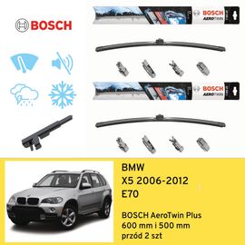 Wycieraczki przód do BMW X5 E70 (2006-2012) BOSCH AeroTwin Plus 