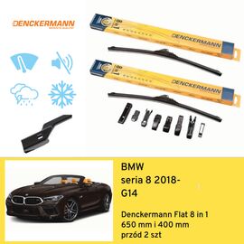 Wycieraczki przód do BMW seria 8 G14 (2018-) Denckermann Flat 8 in 1 