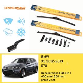 Wycieraczki przód do BMW X5 E70 (2012-2013) Denckermann Flat 8 in 1 