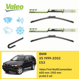 Wycieraczki przód do BMW X5 E53 (1999-2002) Valeo First MultiConnection 