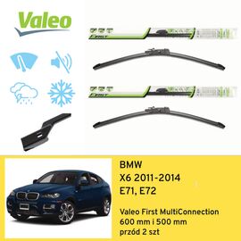 Wycieraczki przód do BMW X6 E71, E72 (2011-2014) Valeo First MultiConnection 