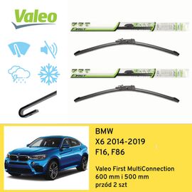 Wycieraczki przód do BMW X6 F16, F86 (2014-2019) Valeo First MultiConnection 