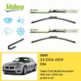 Wycieraczki przód do BMW Z4 E86 (2006-2009) Valeo First MultiConnection 