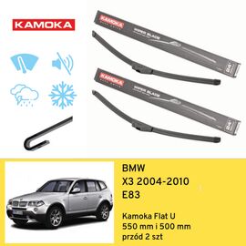 Wycieraczki przód do BMW X3 E83 (2004-2010) Kamoka Flat U 