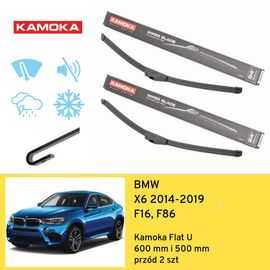 Wycieraczki przód do BMW X6 F16, F86 (2014-2019) Kamoka Flat U 
