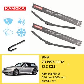 Wycieraczki przód do BMW Z3 E37, E38 (1997-2002) Kamoka Flat U 