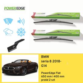 Wycieraczki przód do BMW seria 8 G14 (2018-) PowerEdge Flat 