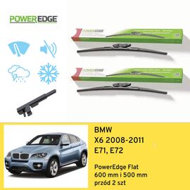 Wycieraczki przód do BMW X6 E71, E72 (2008-2011) PowerEdge Flat 