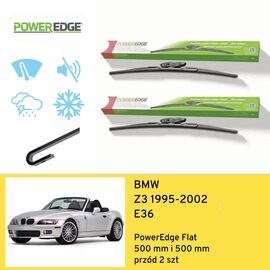 Wycieraczki przód do BMW Z3 E36 (1995-2002) PowerEdge Flat 