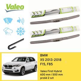 Wycieraczki przód do BMW X5 F15, F85 (2013-2018) Valeo First Hybrid 