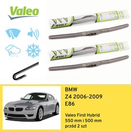 Wycieraczki przód do BMW Z4 E86 (2006-2009) Valeo First Hybrid 