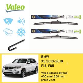 Wycieraczki przód do BMW X5 F15, F85 (2013-2018) Valeo Silencio Hybrid 