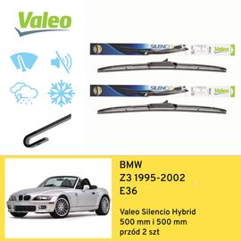 Wycieraczki przód do BMW Z3 E36 (1995-2002) Valeo Silencio Hybrid 