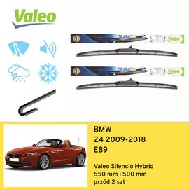 Wycieraczki przód do BMW Z4 E89 (2009-2018) Valeo Silencio Hybrid 