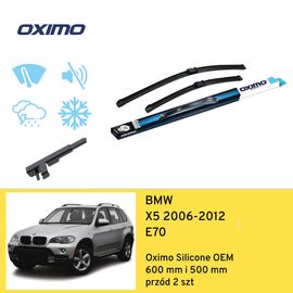 Wycieraczki przód do BMW X5 E70 (2006-2012) Oximo Silicone OEM 