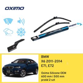Wycieraczki przód do BMW X6 E71, E72 (2011-2014) Oximo Silicone OEM 