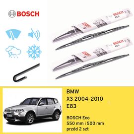 Wycieraczki przód do BMW X3 E83 (2004-2010) BOSCH Eco 