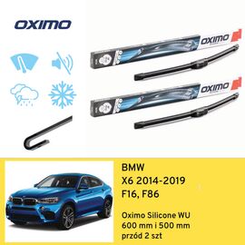 Wycieraczki przód do BMW X6 F16, F86 (2014-2019) Oximo Silicone WU 