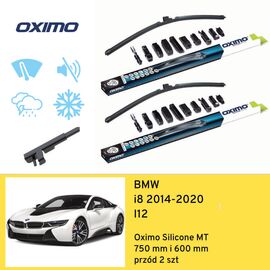 Wycieraczki przód do BMW i8 I12 (2014-2020) Oximo Silicone MT 