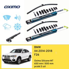Wycieraczki przód do BMW X4 F26 (2014-2018) Oximo Silicone MT 