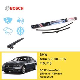 Wycieraczki przód do BMW seria 5 F10, F18 (2010-2017) BOSCH AeroTwin 