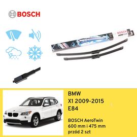 Wycieraczki przód do BMW X1 E84 (2009-2015) BOSCH AeroTwin 