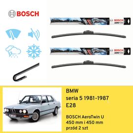 Wycieraczki przód do BMW seria 5 E28 (1981-1987) BOSCH AeroTwin U 
