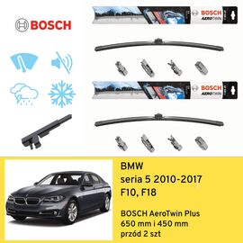 Wycieraczki przód do BMW seria 5 F10, F18 (2010-2017) BOSCH AeroTwin Plus 