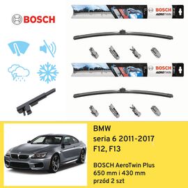 Wycieraczki przód do BMW seria 6 F12, F13 (2011-2017) BOSCH AeroTwin Plus 