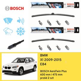Wycieraczki przód do BMW X1 E84 (2009-2015) BOSCH AeroTwin Plus 