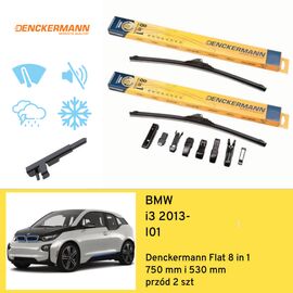 Wycieraczki przód do BMW i3 I01 (2013-) Denckermann Flat 8 in 1 