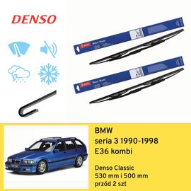 Wycieraczki przód do BMW seria 3 E36 kombi (1990-1998) Denso Classic 