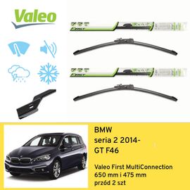 Wycieraczki przód do BMW seria 2 GT F46 (2014-) Valeo First MultiConnection 