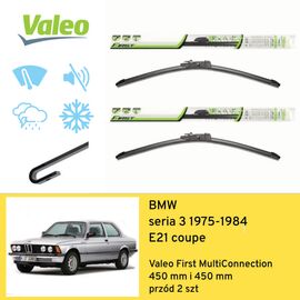 Wycieraczki przód do BMW seria 3 E21 coupe (1975-1984) Valeo First MultiConnection 