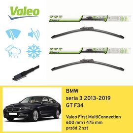 Wycieraczki przód do BMW seria 3 GT F34 (2013-2019) Valeo First MultiConnection 