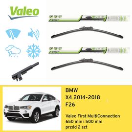 Wycieraczki przód do BMW X4 F26 (2014-2018) Valeo First MultiConnection 