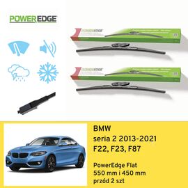Wycieraczki przód do BMW seria 2 F22, F23, F87 (2013-2021) PowerEdge Flat 