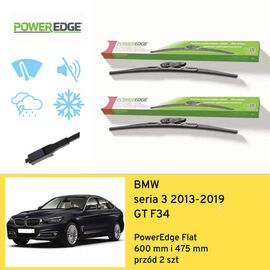 Wycieraczki przód do BMW seria 3 GT F34 (2013-2019) PowerEdge Flat 