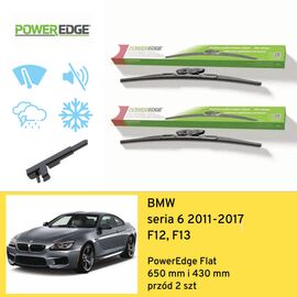 Wycieraczki przód do BMW seria 6 F12, F13 (2011-2017) PowerEdge Flat 