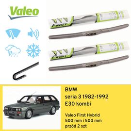 Wycieraczki przód do BMW seria 3 E30 kombi (1982-1992) Valeo First Hybrid 