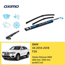 Wycieraczki przód do BMW X4 F26 (2014-2018) Oximo Silicone OEM 