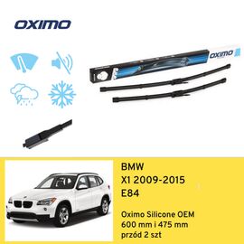 Wycieraczki przód do BMW X1 E84 (2009-2015) Oximo Silicone OEM 