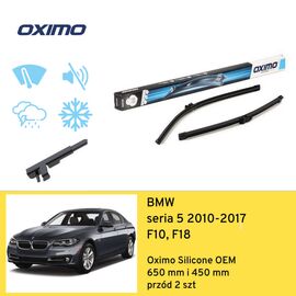 Wycieraczki przód do BMW seria 5 F10, F18 (2010-2017) Oximo Silicone OEM 