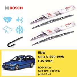 Wycieraczki przód do BMW seria 3 E36 kombi (1990-1998) BOSCH Eco 