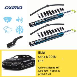 Wycieraczki przód do BMW seria 8 G15 (2018-) Oximo Silicone MT 