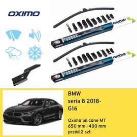 Wycieraczki przód do BMW seria 8 G16 (2018-) Oximo Silicone MT 